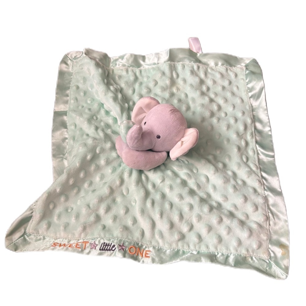 Carter's Child Of Mine Elephant Sweet Little One Lovey Security Blanket Rattles